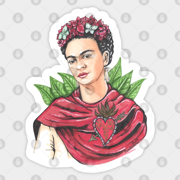 Frida Kahlo Sticker by Pendientera